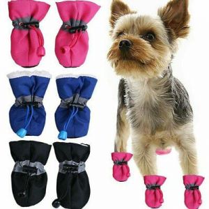 Dogs needs - מוצרים שימושיים לכלב בגדים לכלבים ארבע יחידות גרביים מחממות ומונעות החלקה לכלב קטן