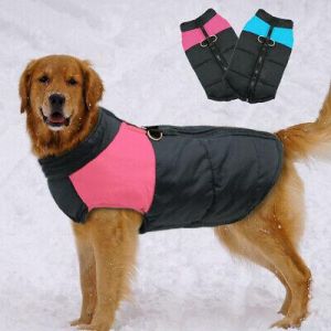 Dogs needs - מוצרים שימושיים לכלב בגדים לכלבים מעיל מחמם עם רוכסן לכלבים גדולים - דוחה במים