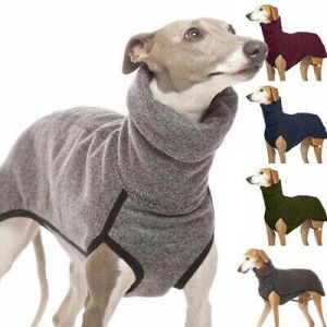 מעיל סוודר כיסוי מחמם ועוטף בחום גם את הצוואר - לכלבים בגודל קטן, בינוני, גדול  S-5XL 