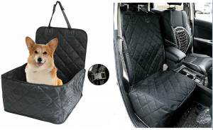 מושב רב שימושי יחיד לרכב לכלב 2 ב 1 - כיסוי למושב רכב -  כביס במכונת כביסה 