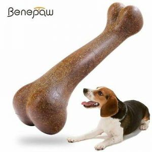 צעצוע לעיסה עמיד לכלבים גדולים - עצם להרגעה, לשעשוע ולניקוי שיניים וחניכיים