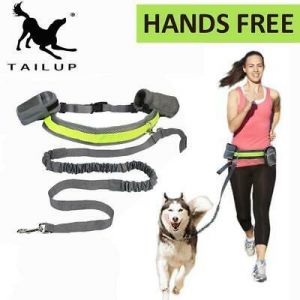 Dogs needs - מוצרים שימושיים לכלב בנדנות, תגים, קולרים, רצועות לכלבים רצועת ריצה - ערכת ריצה ואימון לכלב גדול - חגורת מותן, רצועה, נרתיק לפלאפון ונרתיק לחטיפים 