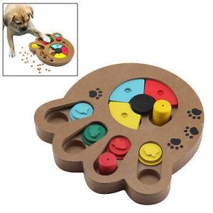 פאזל לכלבים - משחק חשיבה מתקדם מעץ לכלב עם אפשרות החבאת חטיפים 
